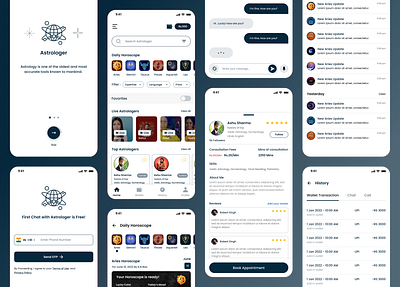 Astrologer Project app design icon typography ui ux