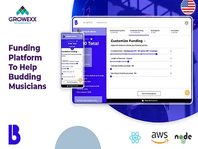 Funding Platform To Help Budding Musicians financial services mvp web app