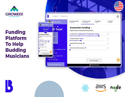 Funding Platform To Help Budding Musicians financial services mvp web app