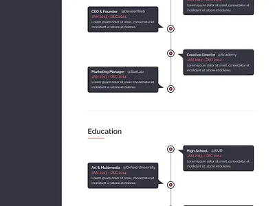Resume / CV / Portfolio Website Template best website designer html5 landingpage resume