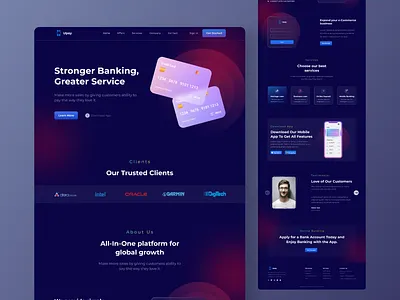 U-pay Digital Mobile Banking Landing Page alifemu bank card banking app digital banking finance app financial technology home page landing page mobile banking ui ui design web design website design
