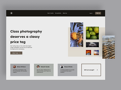 Web header exploration camera design ui web web header website