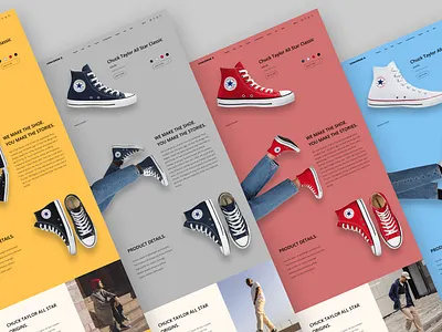 Converse Website Re-Design converse graphic design product page design ui web design website website design website mockups
