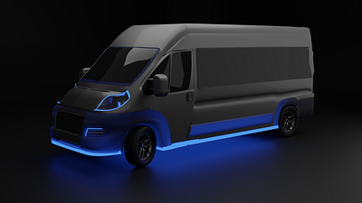 A model mini bus 3d