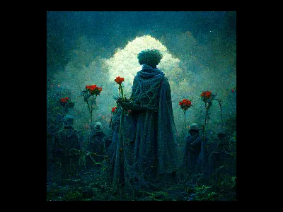 4 ~ ℭ𝔞𝔯𝔫𝔞𝔱𝔦𝔬𝔫𝔰 𝔪𝔲𝔰𝔱 𝔟𝔢 𝔟𝔩𝔬𝔬𝔪𝔦𝔫𝔤 ai art direction artwork dark fantasy design graphic design horror illustration kevlard midjourney photoshop retouching