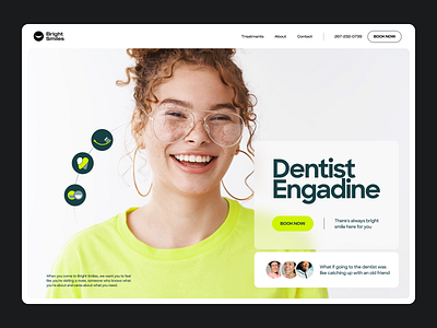 Dentist Landing page clinic dentist doctor green health healthcare hospital landing medical medical care medicine stomatology treatment website