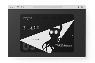 Hollow Knight UI app design graphic design hollow knight interface prototype trending ui ux videogame wireframe