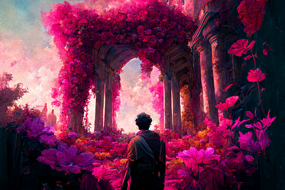 Magenta 1 ai art color concept design digital flowers gradient illustration light midjourney minimal painting photoshop simple