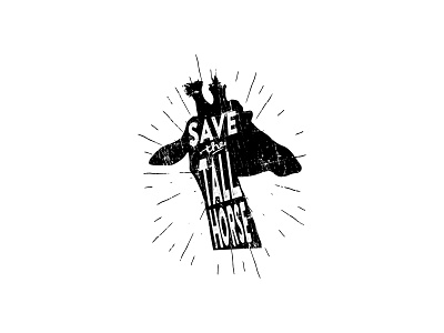 Series 03 - Save the Tall Horse animal cogwurx design funny giraffe horse humor illustration logo nature retro square tall horse