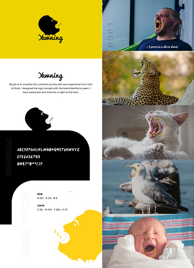 Yawning logo concept branding concept design flat logo design graphic design mockup design new logo design ui
