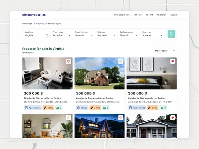Real Estate Platform | Website design agency buy land clean ui clear design house interior listing page product design property listing real estate real estate agency real estate platform room ui ux web web design website website design