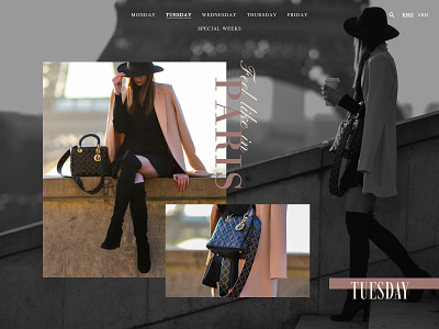 Fashion | Tuesday Look branding daily look design elegant elegant design fashion fashion design fashion layout fashion look graphic design inspiration layout layout design logo model design outfit paris typography ui ui design