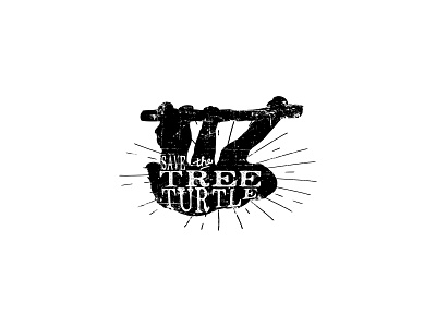 Series 03 - Save the Tree Turtle animal cogwurx design funny humor illustration internet meme logo nature organic retro sloth tree turtle typography