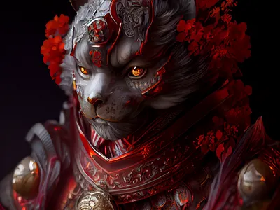 Tanuki warrior ai art fun japanese mid journey tanuki warrior