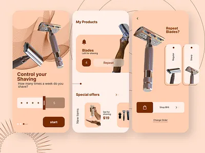 Shaving equipment ordering app mobile app ordering app shave shaving cream shaving stick