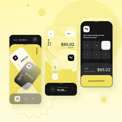 Shares buying mobile app design buying mobile app order puma selling shares ui ui design uiux