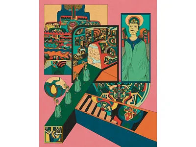 Indoctrination center art color cults design digital art drawing graphic design illustration