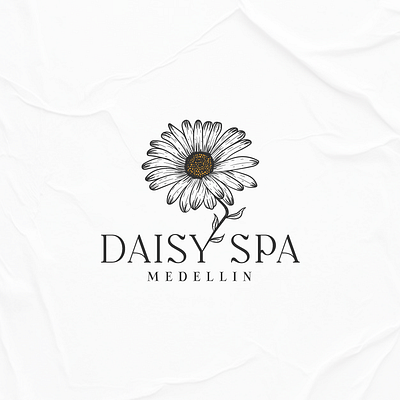 Elegant Logo For Spa Exclusively For Women branding daisy daisy flower logo daisy logo design flower flower logo graphic design illustration lineart logo logo design vector vintage