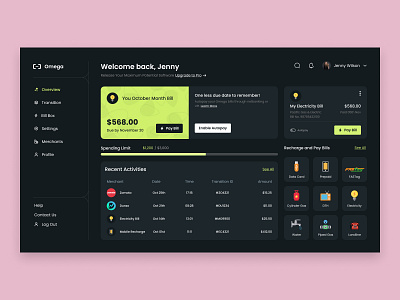 Buy Now Pay Later Dashboard dark dashboard design fintech landing ui ui kit ux web web page website