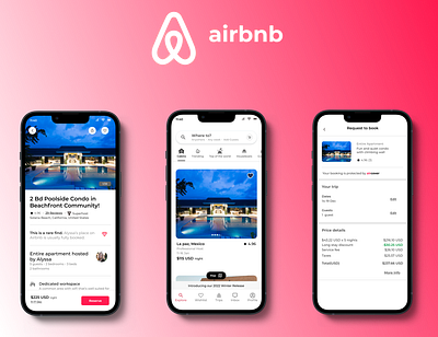 Airbnb screens app design dailyui design graphic design ui