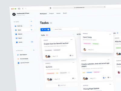 Tasks Management UI design manage management ui tasks twolinecode ui web