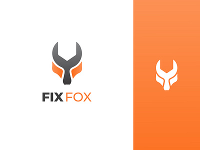 FIX FOX LOGO app logo branding clever logo design fix logo fixfox fox logo illustration logo logo design minimalist logo real estate logo typography ui vector wranch logo