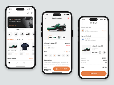 Shopping Mobile App brand clean e commers mobileapp shoes storeapp uidesign uiux userinterface