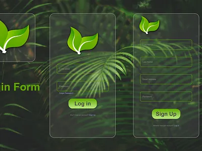 Glass Morphisum Login Form Design animation app branding design graphic design illustration interface logo ui vector