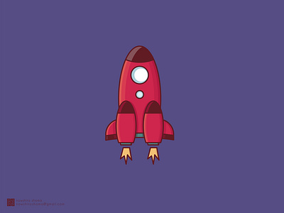MINI ROCKET art blue flat illustration hobby illustration mini plane rocket sky space