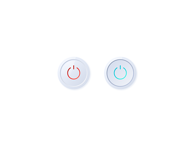 Analog power on / off buttons analog buttons design enable energy figma gradient icon icons off on power realism realistic sketch skeuomorphism ui vector