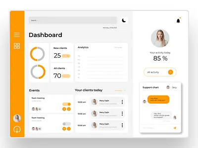 Dashboard concept design figma typography ui ux web