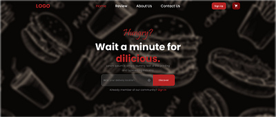 Delivery Landing Page Design For Business. adobe photoshop app design business landing page clean landing page design figma first page design graphic design hero section illustration kaing page website landing page landing page for web logo theme forest ui user experiance user interface web designing website landing page
