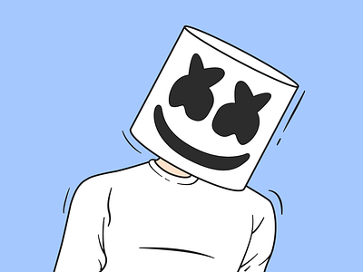 Marshmello clean des design graphic design illustration