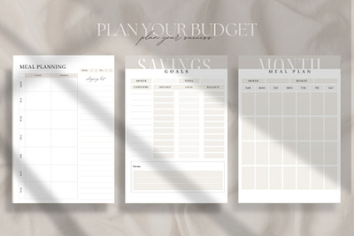 2023 Budget Planner Template CANVA behance branding budget bundle canva canva design canva template design finance journal new template planner planner design ui