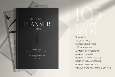 2023 Budget Planner Template CANVA behance budget journal budget planner bundle canva canva design canva template design journal notebook planner