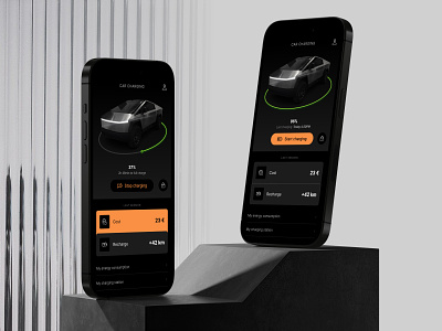 Car Charger aplication app car charging cybertruck eco elocogy tesla ui ux uxui