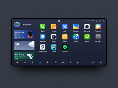 Car menu interface-HMI hmi ui