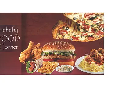 food corner Banner__abirart abirart banner banner design design food food banner graphic design mahafuj food corner