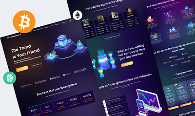 Coin Market Up Crypto Trading Website UI/UX design landing page design landingpage ui ui design ux website concept website design