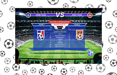 score board for soccer match ui