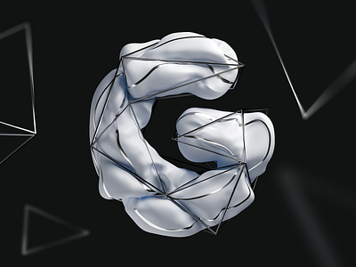 ALPHABET | G 36daysoftype 3d alphabet black branding bubble design illustration letter letters metal object plastic type