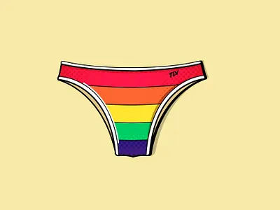 Bathing Suite design gay pride week illustration stickers tel aviv vector illustration