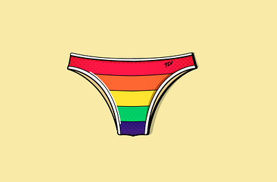 Bathing Suite design gay pride week illustration stickers tel aviv vector illustration