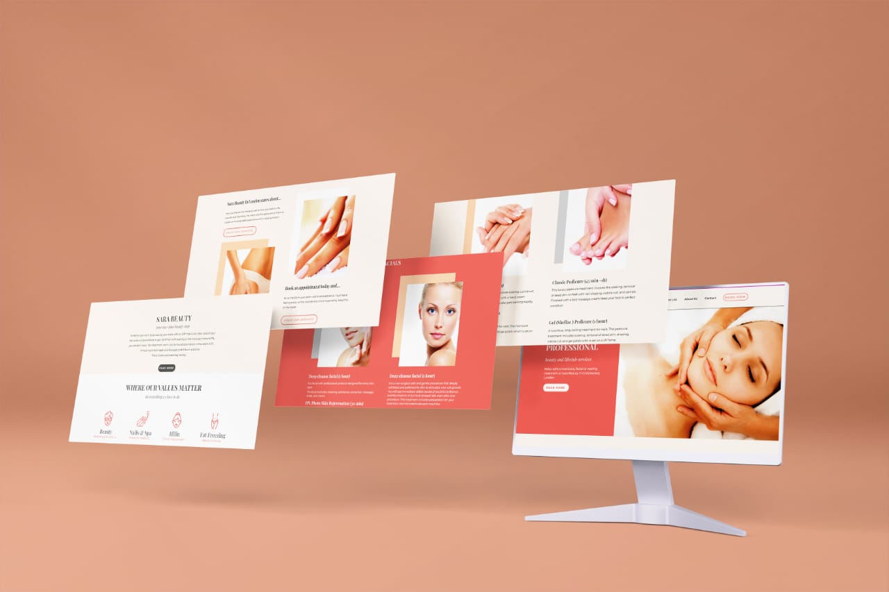 Beauty Website beauty website branding design graphic design illustration photoshop ui uiux ux website design website redesign wix wix website wix website design wix website redesign