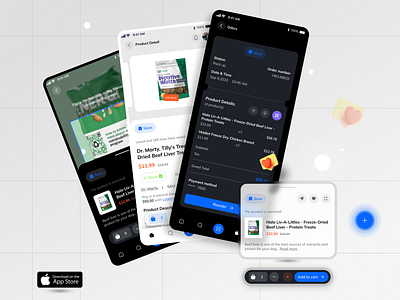Ecommerce Pet Food Store - Ui Mobile App Design, Visual Mockup app app design app store application clean design ecommerce figma ios design minimal mobile app online store design payment pet store ui ui design ux ux design visual web store