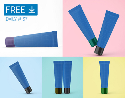 Hand Cream Tube - Daily Free Mockup #137 business cream download free free download freebie hand mockup psd