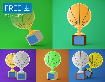 Basketball Trophy - Daily Free Mockup #139 business download free free download freebie mockup psd