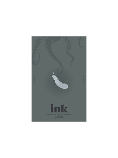 morning practice no. 8 art composition creative design feather graphic design ink layout poster