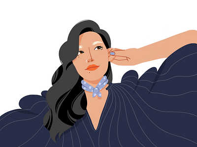 My name is Sardaana 🌾 character characterdesign characterillustration commerce commissions open flat girl illustration portrait procreate red lips woman