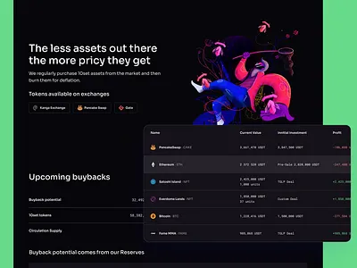 tenset.io landing page crypto landing page token web3